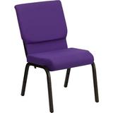 Purple Fabric Stacking Church Chair w/Gold Vein Finish screenshot. Chairs directory of Office Furniture.