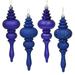 Vickerman 19525 - 7" Cobalt Shiny Matte Glitter Sequin Finial Christmas Tree Ornament (8 pack) (N500222)