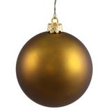 Vickerman 34998 - 4.75" Olive Matte Ball Christmas Tree Ornament (4 pack) (N591214DMV)