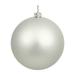 Vickerman 34905 - 4" Silver Matte Ball Christmas Tree Ornament (6 pack) (N591007DMV)