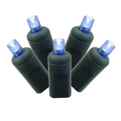 Vickerman 20847 - 120 Light Green Wire Blue 6' x 4' Wide Angle LED Net Light Christmas Light String Set (X4G4612)