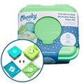 Cheeky Wipes Reusable Baby Wipe Kit - 25 Washable Bamboo Terry Cloth Wipes, 15x15cm with Fresh soaking box, Mucky soaking box & Fresh and Mucky essential oil soaking solutions, 10ml (Lav & Cham, Teatree & Teatree Lemon)
