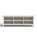 Birch Lane™ Arrisson 18" H x 51.18" W Solid Wood Standard Bookcase Wood in White/Brown | 18 H x 51.18 W x 15.75 D in | Wayfair