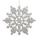 Vickerman 21444 - 4" Silver Glitter Snowflake Christmas Tree Ornament (24 pack) (M101407)