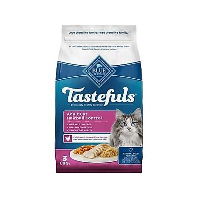 Blue Buffalo Tastefuls Hairball Control Natural Chicken & Brown Rice Recipe Adult Dry Cat Food, 3-lb bag