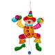 Hess Holzspielzeug 12427 - Hampelmann Clown aus Holz, handgefertigt, zum Aufhängen an Türen und Wänden, als Geschenk zur Taufe oder zum Geburtstag