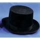 Black Felt Quality Top Hat Adult Halloween Accessory