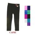 759267 Ladies Capri Leggings - Assorted Solid Colors -Pack of 9