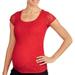 Maternity Lace Tee with Flattering Side Ruching