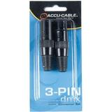 Elation ACXLR3PSET 3 Pin 1 Male And 1 Female Xlr Connectors W/ Gold Pins New