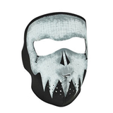 FULL MASK, NEOPRENE, GLOW IN THE DARK, GREY SKULL