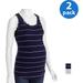 Maternity Lace Trim Ribbed Tank, 2 pack