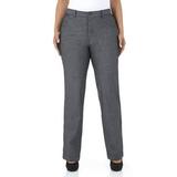 The Women's Classic Straight Leg Stretch Woven Pants Available in Regular, Petite, and Long Lengths