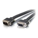 C2G 50238 Select VGA Video Extension Cable VGA Male to VGA Female In-Wall CMG-Rated Black (10 Feet 3.04 Meters)