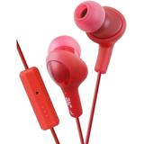JVC HAFR6R Gumy Plus Earbuds Headphones with Mic and Remote (Red)