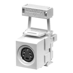 Leviton 40734-W White Quickport S-Video Snap-in Connector