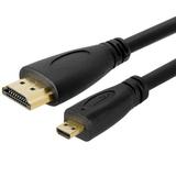 Cmple - Micro HDMI to HDMI Cable 15ft Micro HDMI Cable Male to Male 4k Camera HDMI Cables for Capture Card Video Camera Action Camera Pocket Camera - Black