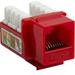 Cmple 210-N Cat6 RJ45 Punch Down Keystone Jack - Red