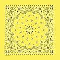 Hav-A-Hank Paisley Bandanna 22"X22"-Yellow