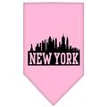 New York Skyline Screen Print Bandana Light Pink Large
