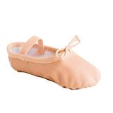 Dance Class, Girls Classic Pink Leather Ballet with One-Piece Sole (Toddler Girls)
