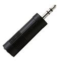 Seismic Audio 1/4 to 1/8 Audio Adapter 6.35mm Female to 3.5mm Male Converter for iPod iPhone Android SAPT121 Black