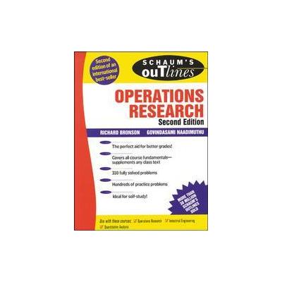 Schaum's Outline of Theory and Problems of Operations Research by Richard Bronson (Paperback - Subse