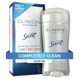 Secret Clinical Strength Clear Gel Antiperspirant and Deodorant Completely Clean 2.6 oz