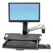 Ergotron StyleView Sit-Stand Combo System with Worksurface Polished Aluminum/Black