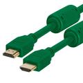 Cmple - Green HDMI Cable High Speed HDTV Ultra-HD (UHD) 3D 4K @60Hz 18Gbps 28AWG HDMI Cord Audio Return - 1.5 Feet
