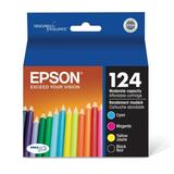 EPSON 124 DURABrite Ultra Ink Black & Color Cartridge Combo Pack For Stylus NX-125 NX-127 NX-130 NX-230 NX-330 NX-420 NX-430 WorkForce WF-320 WF-323 WF-325 WF-435