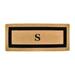 Classic Border Monogrammed Coco Door Mat - 24" X 57", E - Frontgate