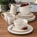 Gourmet Basics by Mikasa Hayes 16-Piece Dinnerware Set, Service for 4 Ceramic/Earthenware/Stoneware in White | Wayfair 5142715