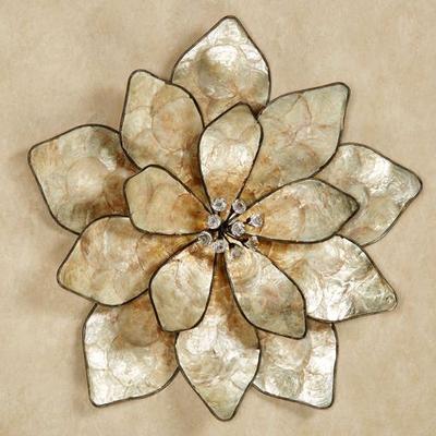 Eloquence Bloom Capiz Wall Art Cream , Cream