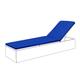 Gardenista Garden Sun Lounger Furniture Cushion Pad | Water Resistant and Breathable Easy Clean Fabric for Outdoors | Patio Outdoor/Indoor Seat Pad | Wood/Plastic Lounger Pads (1 Piece, Blue)