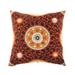 The Well Dressed Bed Tribal Threads Suzani Accent Cotton Throw Pillow Polyester/Polyfill/Cotton | 24 H x 24 W x 2.5 D in | Wayfair TP-Suzani