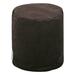Majestic Home Goods Villa 16" Wide Round Pouf Ottoman Polyester in Gray | 17 H x 16 W x 16 D in | Wayfair 85907260426
