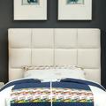Hokku Designs Choco Panel Headboard Upholstered/Polyester in White | 49.25 H x 42.5 W x 4 D in | Wayfair JEG-8174JW-IC-U