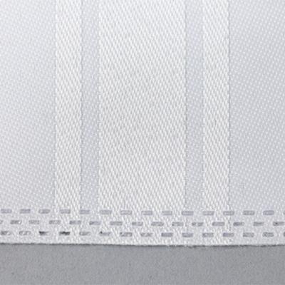 Hookless HBH40MYS0174 White Mystery Shower Curtain with Matching Flat Flex-On Rings, Weighted Corner Magnets, and Poly-Voile Translucent Window - 71" x 74"