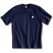 CARHARTT K87-NVY XLG REG T-Shirt,Navy,XL