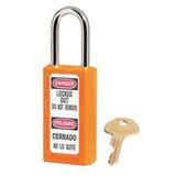 MASTER LOCK 411ORJ Zenex Lockout Padlock,KD,Orange,3"H