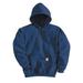 CARHARTT K121-472 XLG REG Hooded Sweatshirt, Navy, 50 Cotton/50 PET, XL