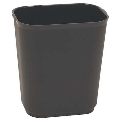 ZORO SELECT 4PGL7 7 gal Rectangular Trash Can, Black, 10 1/2 in Dia, None,