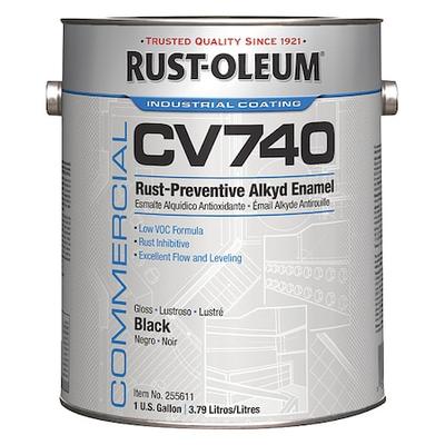 RUST-OLEUM 255611 Interior/Exterior Paint, Glossy, Oil Base, Black, 1 gal
