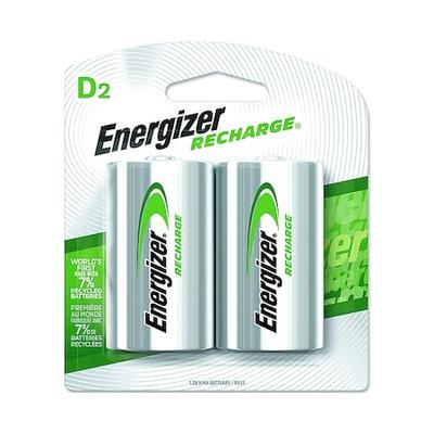 ENERGIZER NH50BP-2 Precharged Recharg Battery,D,NiMh,PK2