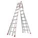 LITTLE GIANT LADDERS 10110 Telescoping Step Ladder, Aluminum, 300 lb Load