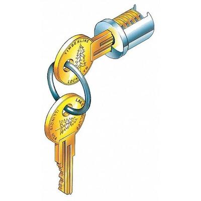 COMPX TIMBERLINE C700LP-KD-15 Cabinet and Drawer Lock Cylinder, Satin Nickel, 2
