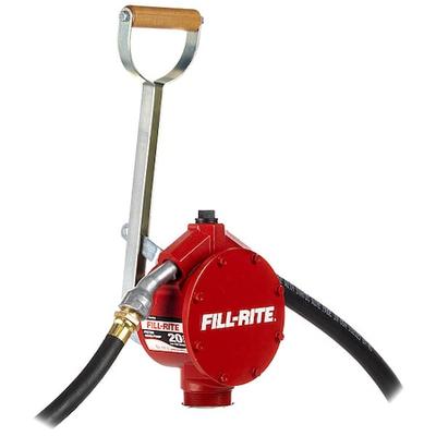 FILL-RITE FR152 Hand Operated Drum Pump, MNPT, With Hose & Nozzle, 20 gal per