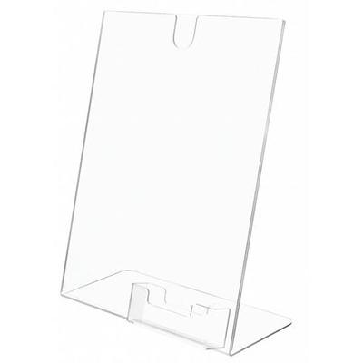 DEFLECTO 590601GR Sign and Business Card Holder,8-1/2x11