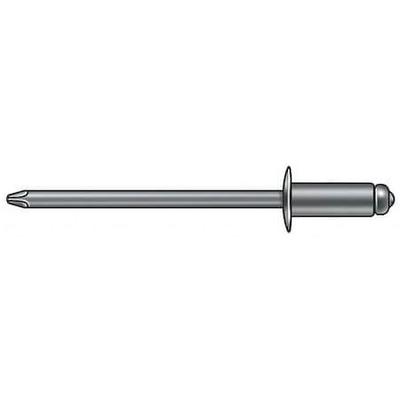 STANLEY ENGINEERED FASTENING AD86ABS203 Blind Rivet, Dome Head, 1/4 in Dia.,